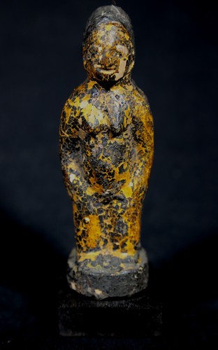 Art Africain African - Couple Bois Miniature Nago Janus sur Socle - 11 Cms - Photo 7 sur 10