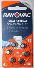 Rayovac (Made in USA) LOT of (4) PACKS of 6 (24) Hearing Aid Batteries Sz 13
