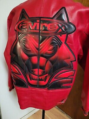 Vintage Rear Avirex Red Leather Varsity Jacket Size XXL | eBay Vintage Rear Avirex Red Leather Varsity Jacket Size XXL | eBay