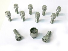 H&R Radschrauben +Schloss 2SET silber M14x1,25x43 Kegel 60 Grad 14254301SET|1