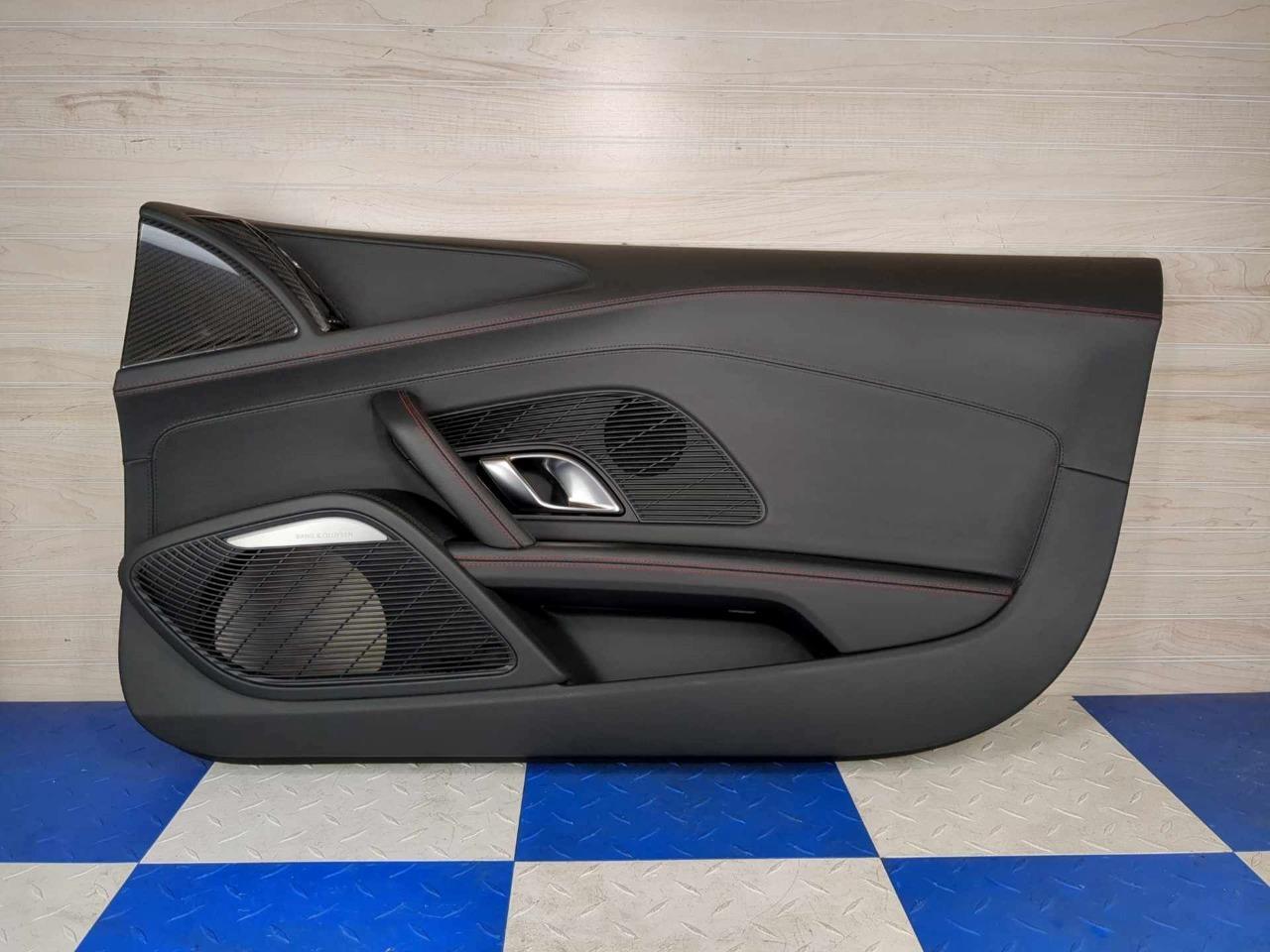 2017-2022 Audi R8 - OEM Right Passenger Door Trim Panel Carbon Fiber Black Red