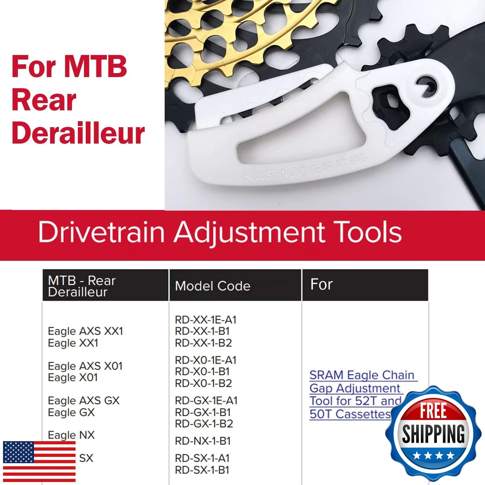 Chain Gap Adjust Sram Etap Rear Derailleur TAKEWELL Chain
