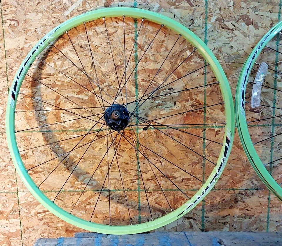 Комплект колес для шоссейного велосипеда 700c одна скорость Weinmann XM280 желтый диск QR доставка по США - Изображение 2 из 4