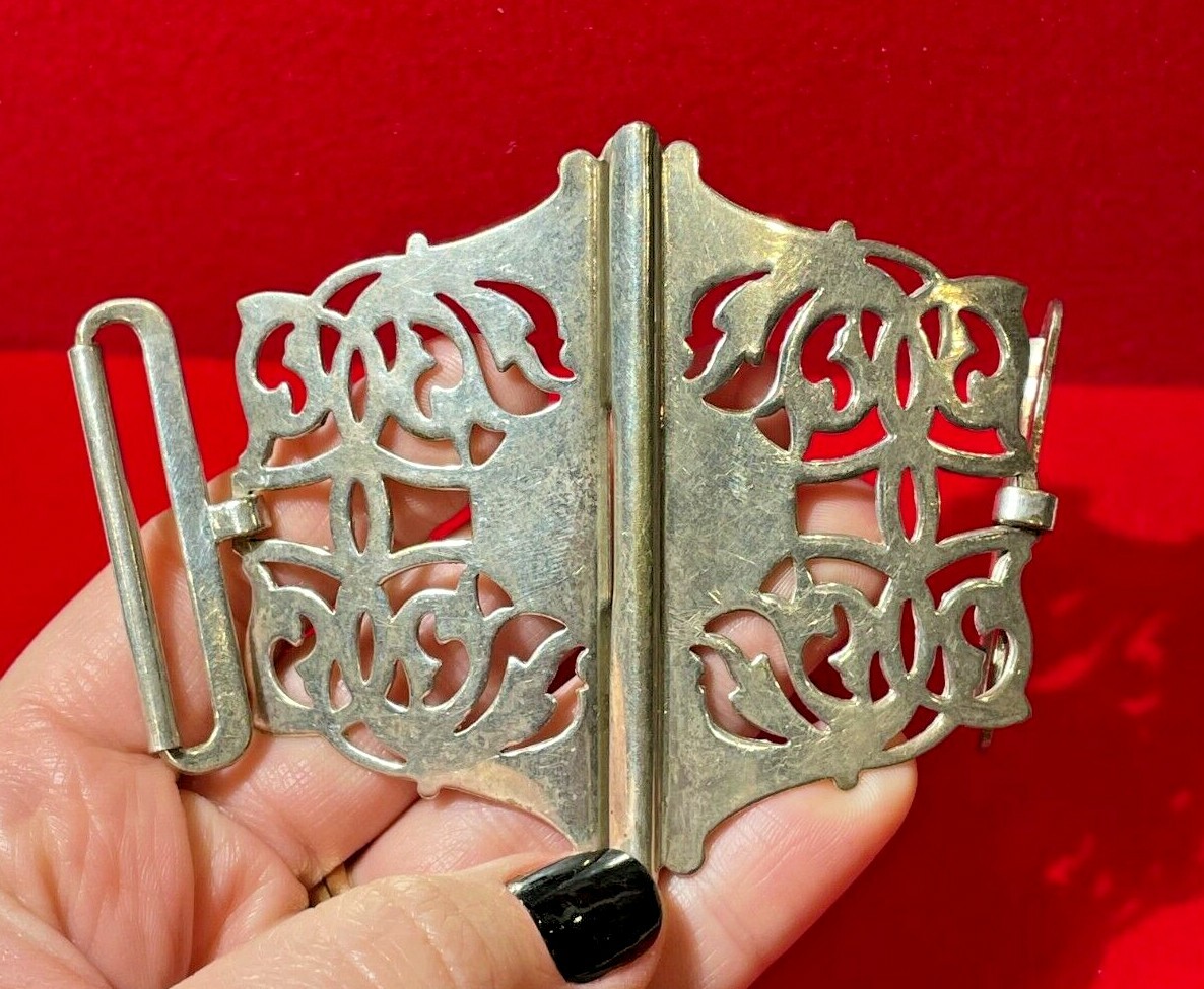 Antique EPNS Silver Ornate Scroll design Victorian Nu… Gem