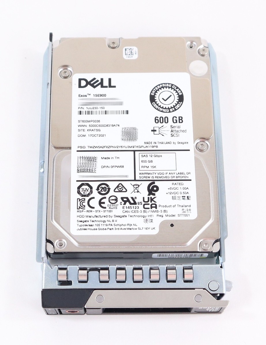 Dell Seagate 600GB Exos 15E900 ST600MP0036 15K RPM SAS 12Gb/s