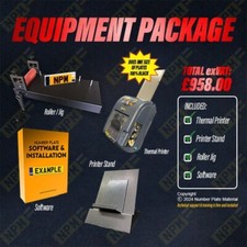Licence Plate Number Business Equipment Starter Package Printer Roller Software