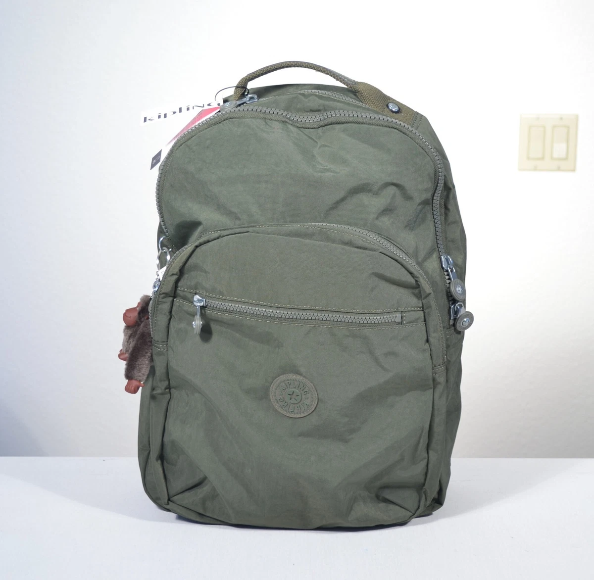 KIPLING “keeper” VINTAGE 90’s water repellent large nylon backpack. Dual closure Vintage Nylon Backpack - Etsy Canada main image 2