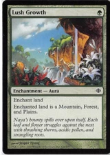 Lush Growth *PLAYSET* Magic MtG x4 Shards of Alara SP