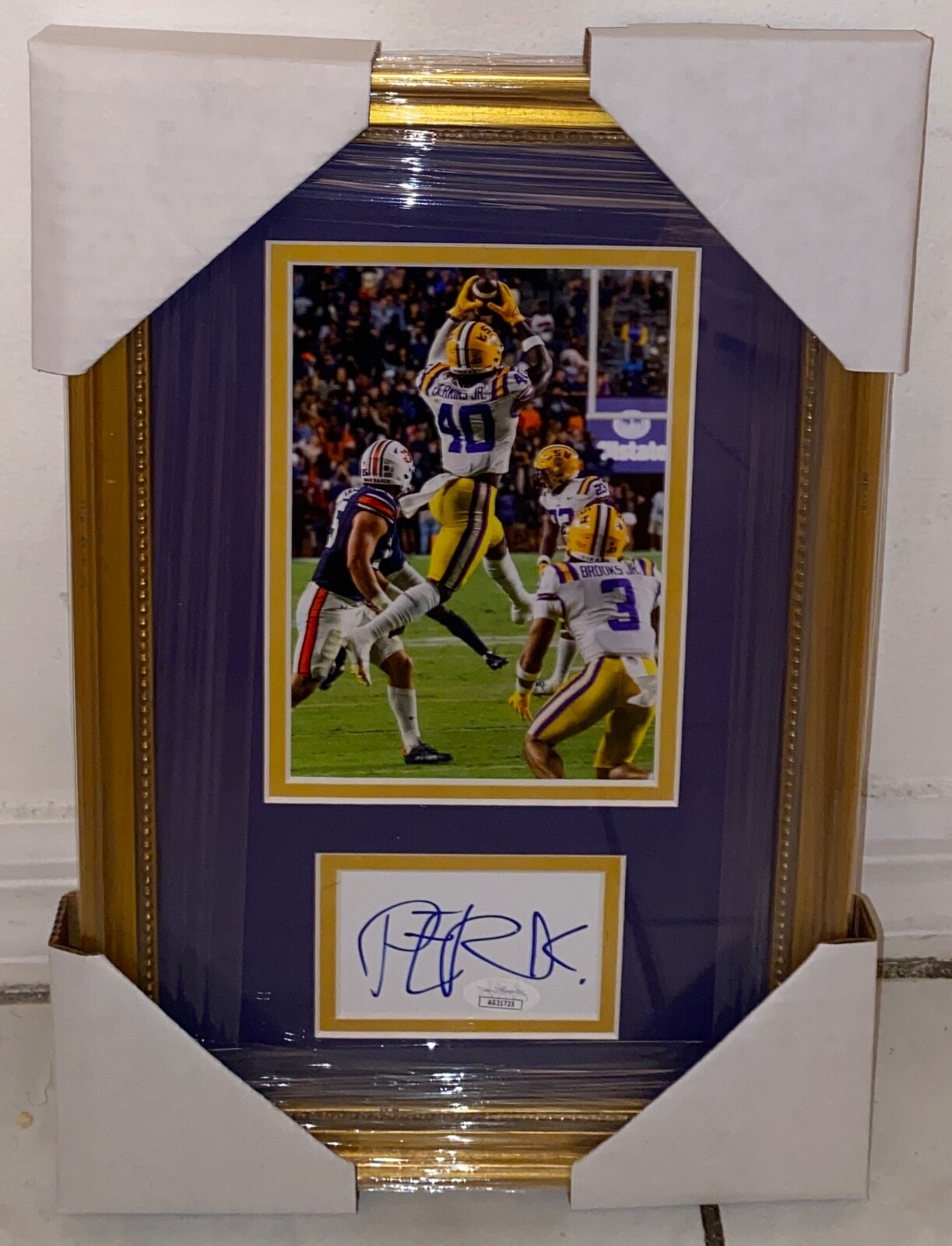 Harold Perkins Jr Signed Autographed Framed Photo LSU Tigers Football JSA 