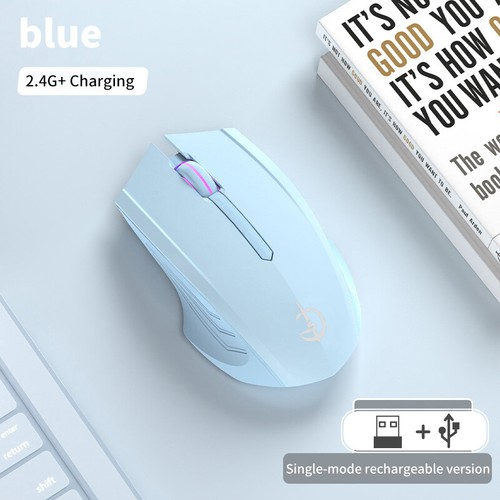 High-performance 2.4GHz Rechargeable Wireless Gaming Mouse, With Mute Keys, RGB - Afbeelding 13 van 21