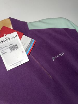 NEW Odlo Women's Polar Fleece Outdoor Half Zip Top size Large Pizol RRP £100