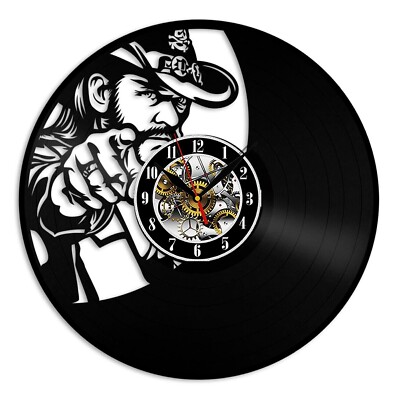 Lemmy Motorhead Vinyl Wanduhr Wohndeko Design bestes Geschenk Geburtstag Urlaub