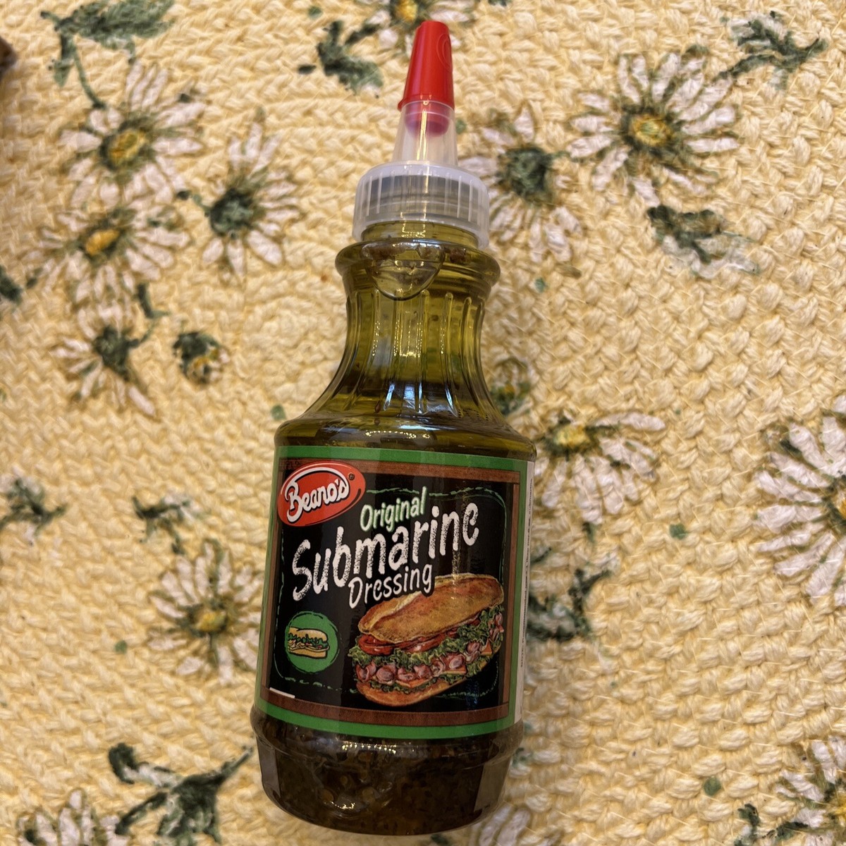 BRAND NEW Original Beanos Dressing Submarine, 8 oz Bottle