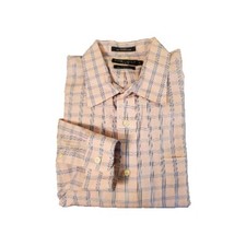 Daniel Cremieux Pink Check Men's Dress Shirt Size XL Classic Fit Spread Collar
