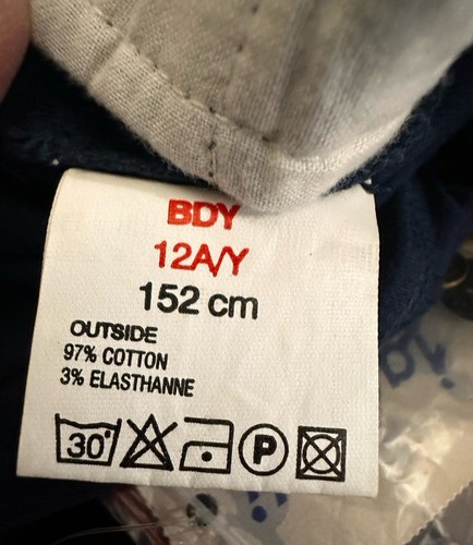 NWT Jacadi Paris Navy Blue Chino Pants 12 A/Y Flare Leg - Picture 6 of 9