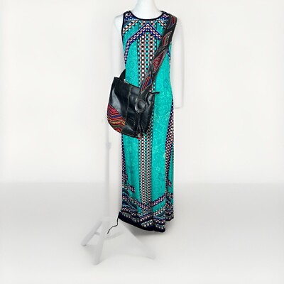 Bisou Bisou Halter Boho Sundress Hippie Maxi Dress Sz.10 Beach Summer  Cocktail | eBay