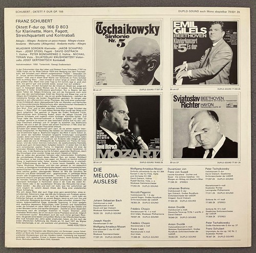 M600 Schubert Octet Oistrakh Sorokin Schapiro Melodiya 79 831 ZK Duplo Sound - Picture 3 of 3