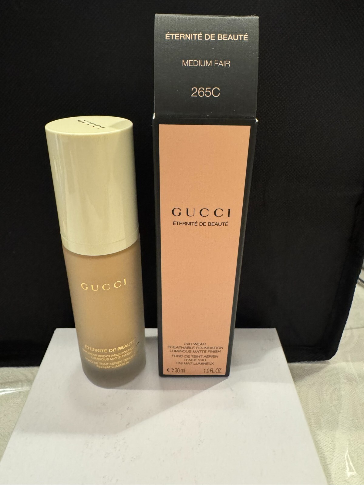 Gucci Fond De Teint Eternité de Beauté 265C fluide matifiant couvrant longue tenue