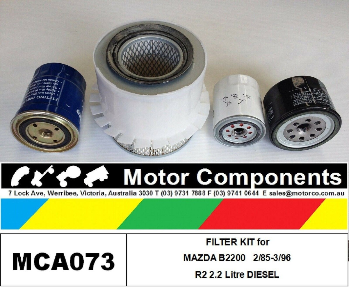 MAZDA B2200 R2 2.2 Litre DIESEL OHV FILTER SERVICE KIT 2/85-3/96