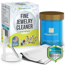 Fine Jewelry Cleaning Solution Kit With Brush Safely Clean Gold Silver Diamond