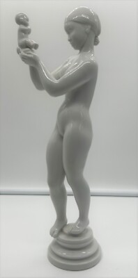 Deco KAI NIELSEN Bing & Grondahl Figurine VENUS with APPLE Mother & Baby ~mint