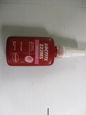  Loctite PINK 222MS Low Strength Thread locker 1.69 FL. OZ / 50 ML P/N 22231 (X2