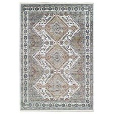 12'x17'10" Ivory Hand Knotted Rosettes Border Wool Oversize Oriental Rug R65621