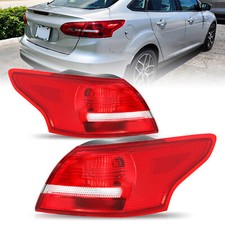 Pairs For 2015-2018 Ford Focus 2pcs Oe Style Tail Light Red Rear Brake Lamps