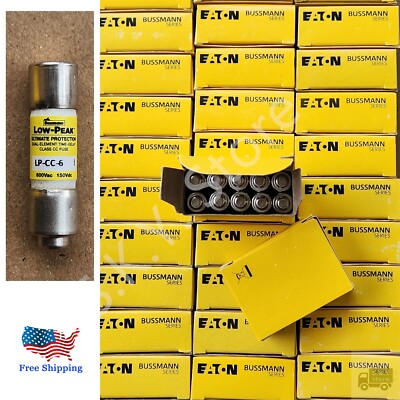 Fusible Bussmann LPCC-6 - Boîte De 10 - Fusible Low-Peak Time-Delay CLASS CC | Pour Équipements Électriques