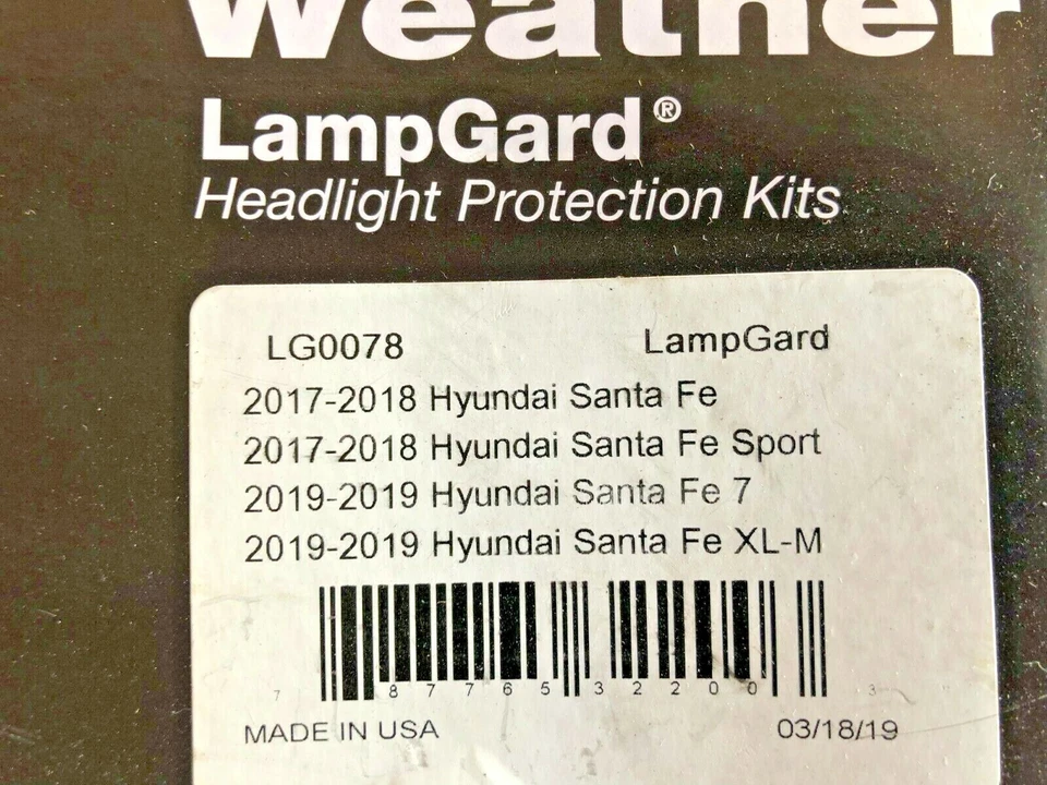 WeatherTech LampGard Headlight Protection Film for 2017-2019 Hyundai Santa Fe - Image 2 of 3