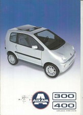 AIXAM 300 400 - VOITURE SANS PERMIS - 1999 / catalogue brochure dépliant 