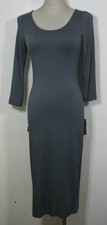 Bodycon stretched dress,3/4 sleeve,gray color,made in USA