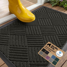GORILLA GRIP 100 Waterproof All-Season Weathermax Doormat US Designed Natural R
