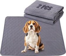 Washable Pee Pads for Dogs, 2Pack Reusable Puppy Pads, Fast Absorbent Dog Pee Pa