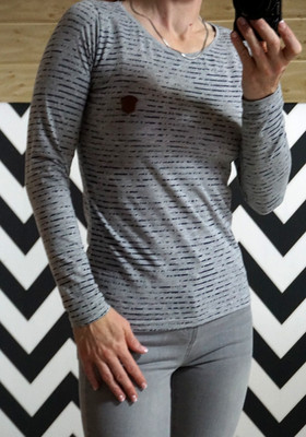 Trend Influencer langarm Naketano Y2K Shirt Grau d.G XS 34