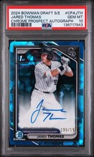 2024 1st Bowman Draft Jared Thomas /199 * Sapphire Auto * PSA 10 Rockies 190/199