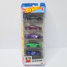 Hot Wheels HW Motor Show 5-Pack 1:64 Diecast Aston Martin Ferrari Ford Lot
