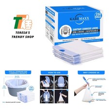 Disposable Potty liners - 250, Bed side commode Liners, Portable Toilet Bag, ...