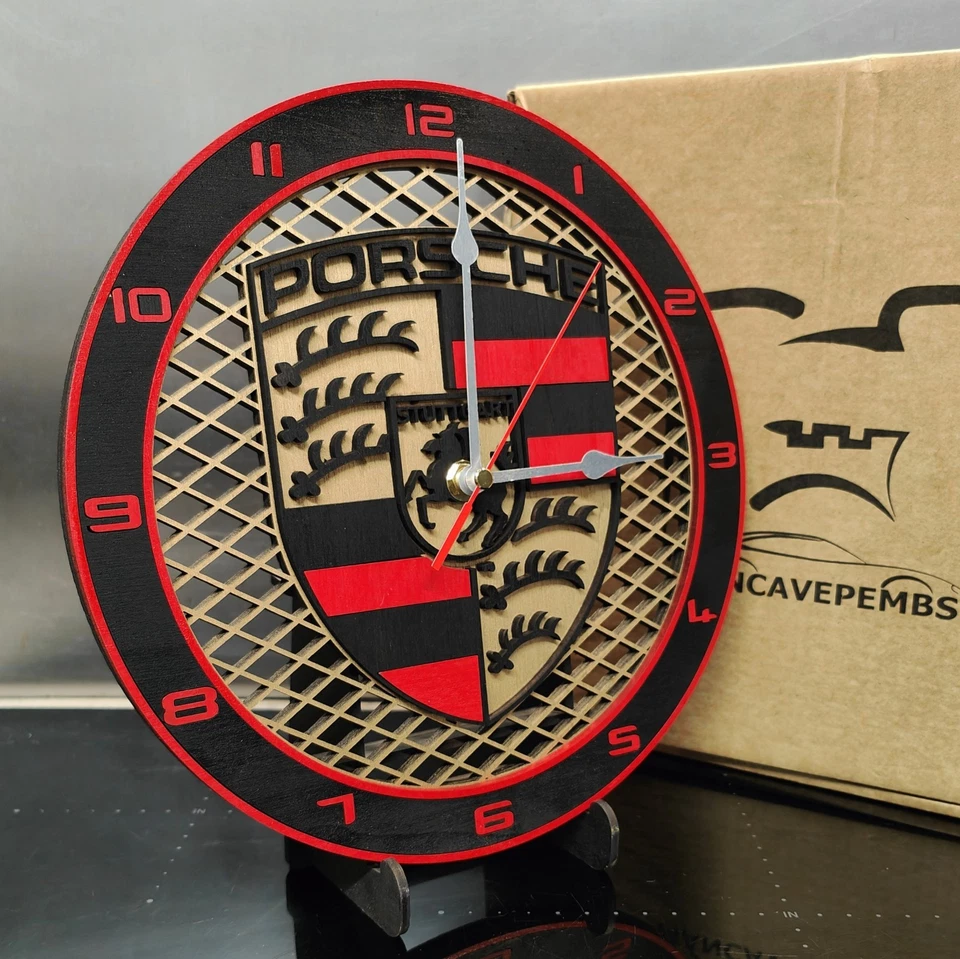 Porsche inspired Wall Clock – Garage, Man Cave, Workshop Limited Edition - Image 1 of 1
