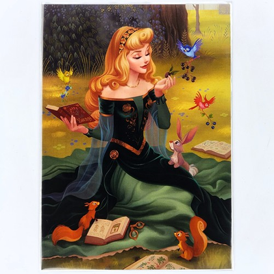 #ad #ad Sleeping Beauty Postcard Princess Aurora Disney WonderGround Dylan Bonner Animal $20.00