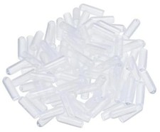 200pcs Rubber End Caps ID Vinyl PVC Round Tube Bolt Cap Cover Screw 4mm Clear