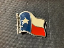 Vintage Texas Flag Belt Buckle by The Great American Buckle Company 1981