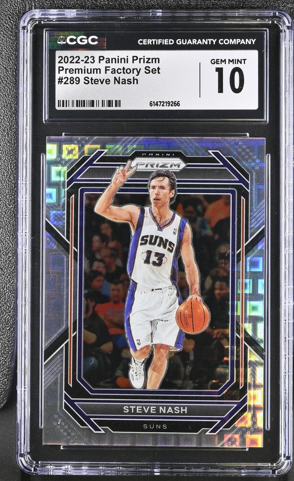 2022-23 Panini Prizm Steve Nash Pandora Prizm Premium #/150 Suns CGC 10