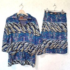 Missoni Women Size Free Orange tag Set Up Skirt Blue all-over pattern Elegant