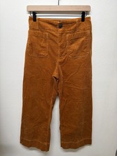 Maeve by Anthropologie The Colette Rust Corduroy Wide Leg Pants Size 27
