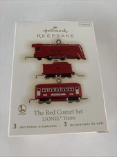 Hallmark Ornament 2009 The Red Comet Set Miniature Lionel Trains 3 Pcs-926-39A
