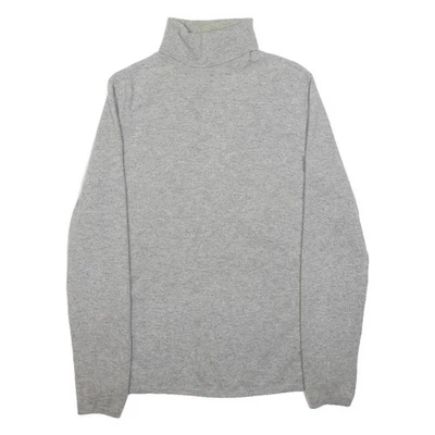 JAEGER Femme Pull Gris Col Roulé Basic Maille Cachemire XL - Photo 1/4