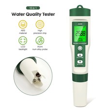 10-in-1 Water Quality Tester PH EC TDS ORP H2 Meter for Aquariums Pools