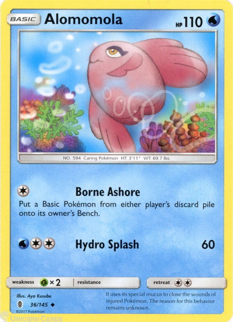 Alomomola 36/145 : Uncommon Mint/Near Mint Pokemon Card : SM02: Guardians Rising