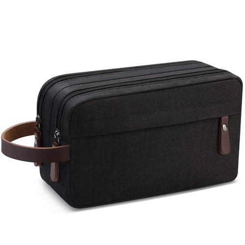 Men's Travel Toiletry Organizer Bag Water-resistant Shaving Dopp Kit Bathroom...